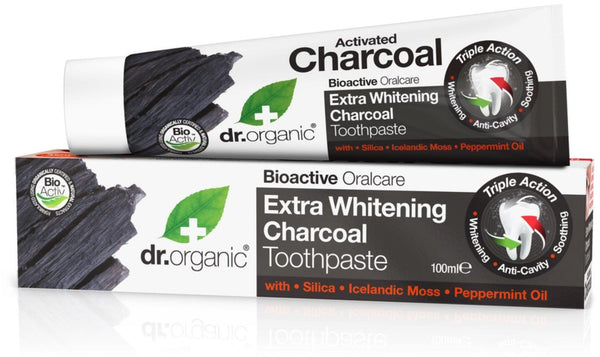 Dr Organic Charcoal Toothpaste Peppermint 100ml