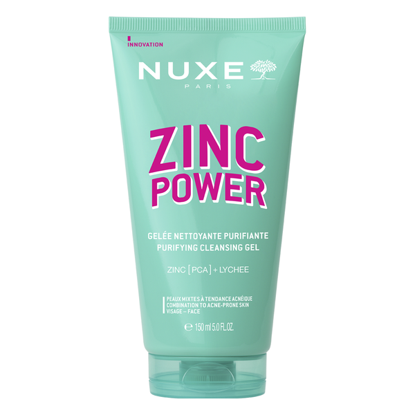 Nuxe Zinc Power Purifying Cleansing Gel, Zinc PCA and Lychee Extract, Watermelon Mint, 150ml