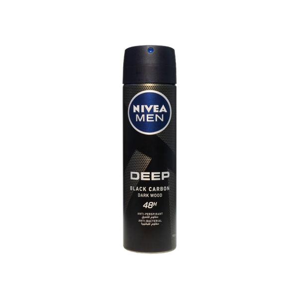 NIVEA Men Deep Black Carbon Deodorant Spray Dark Oud 150 ml