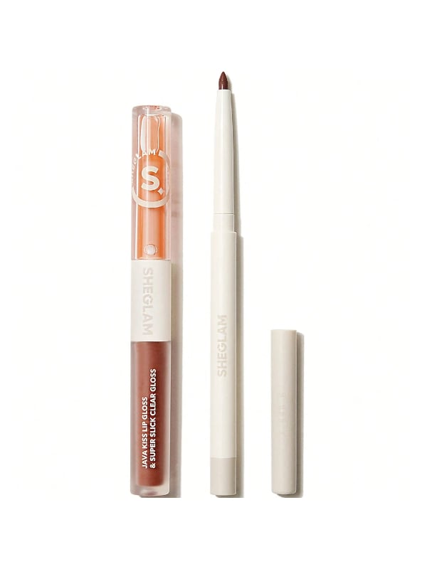 SHEGLAM Soft 90's Glam Lip Liner and Lip Duo Set, Moody Taupe