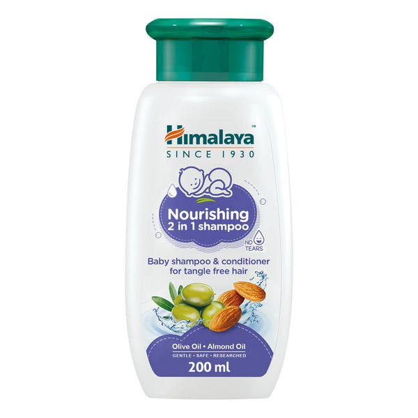 Himalaya Baby Nourishing 2-in-1 Shampoo and Conditioner Olive Almond Wheat Germ Oils 200ml