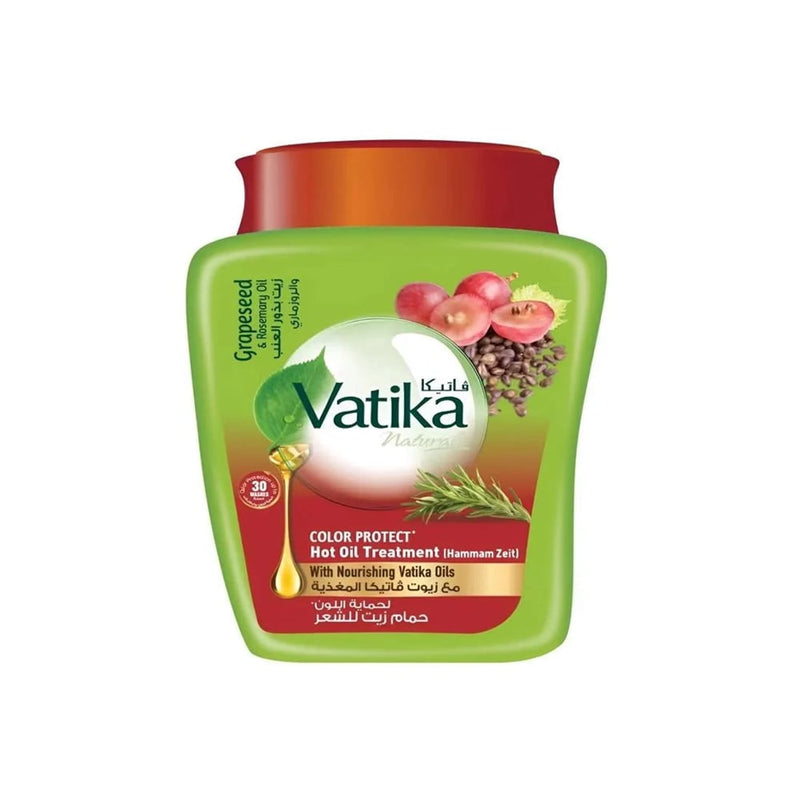 Vatika Hair Color Protecting Hair Oil Bath with Grape Seed Oil & Rosemary, 500 gm