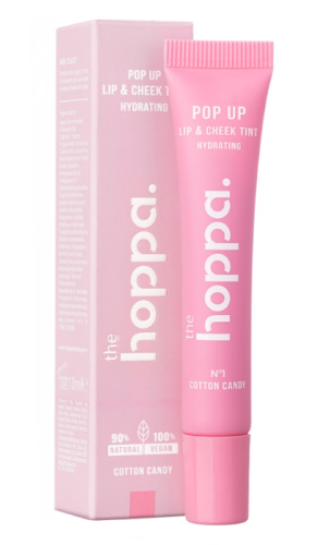 The Hoppa Hydrating Lip and Cheek Tint Lightweight Natural Finish Cotton Candy 10 ml