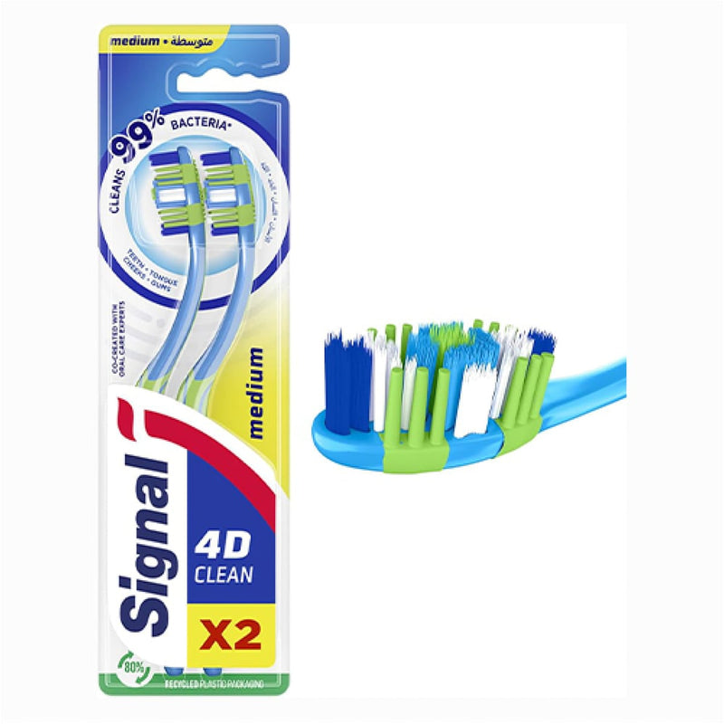 Signal Clean Toothbrush Medium Bristles 2 Pack