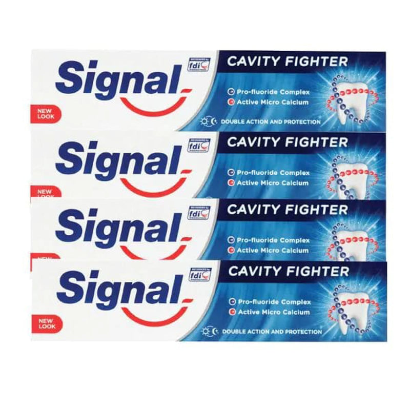 Signal Cavity Fighter Fluoride Toothpaste with Active Micro Calcium, Fresh Taste