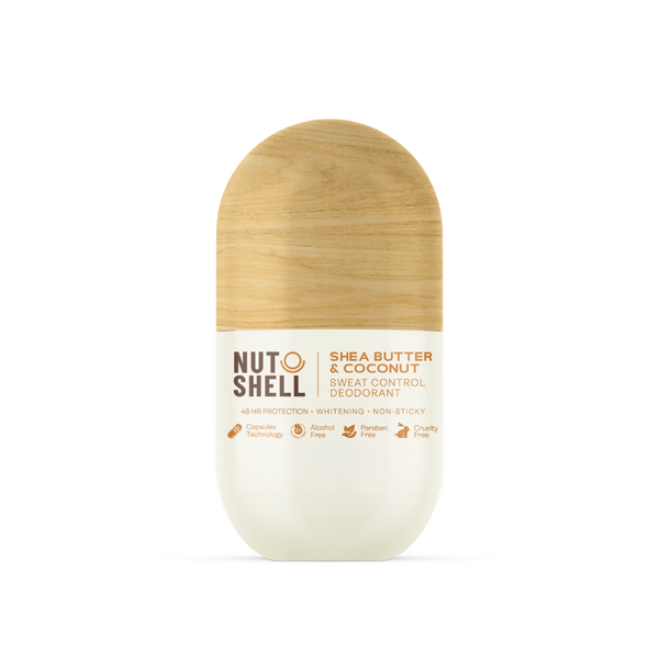 Nutshell Shea Butter & Coconut Roll-On Deodorant Clinical Strength Sweat Protection 50 ml