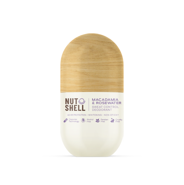 Nutshell Macadamia & Rosewater Deodorant Roll-On Capsule Fragrance 50 ml