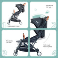 Moon Ritzi Cabin Stroller Lightweight Foldable Compact Design Black
