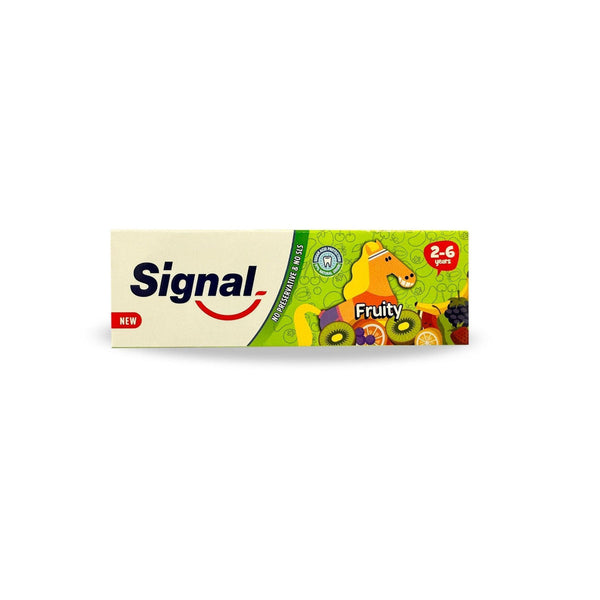 SIGNAL Kids Fruit Toothpaste, Mixed Fruits, Fluoride, 50ml, Ages 2-6