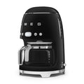 Smeg 50's Style Drip Filter Coffee Machine Black 10-Cup Glass Carafe
