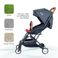 Moon Ritzi Cabin Stroller Lightweight Foldable Compact Black/Red