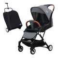 MOON Ritzi Cabin Stroller Foldable Compact Design 5-Point Harness Black/Grey Dots Birth to 3 Years