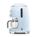 Smeg 50's Style Drip Filter Coffee Machine Pastel Blue, 10-Cup Glass Carafe