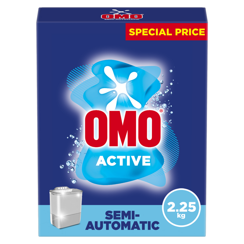 Omo Active Powder Laundry Detergent, Semi-Automatic, 2.25 kg