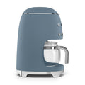 Smeg 50's Style Drip Filter Coffee Machine Storm Blue, 10-Cup Glass Carafe