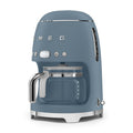 Smeg 50's Style Drip Filter Coffee Machine Storm Blue, 10-Cup Glass Carafe