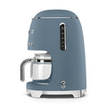 Smeg 50's Style Drip Filter Coffee Machine Storm Blue, 10-Cup Glass Carafe