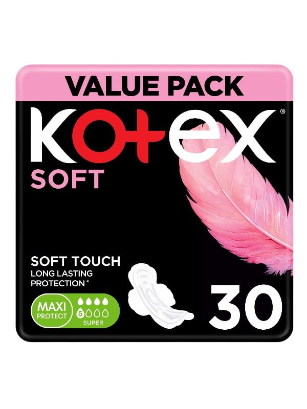 Kotex Maxi Soft Super Pads Heavy Absorption 30 Pads