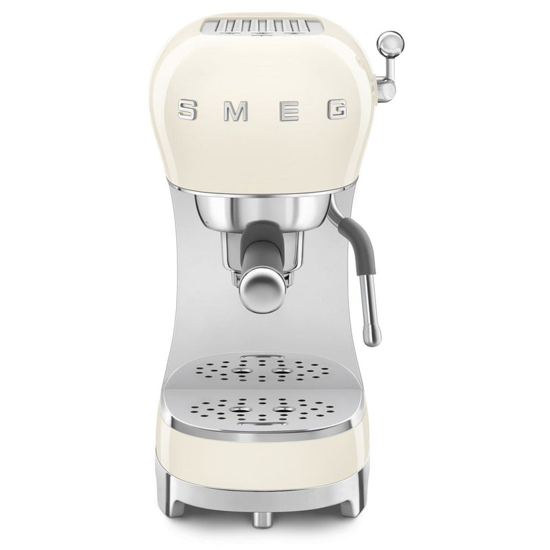 Smeg 50's Retro Style ECF02 Espresso Coffee Machine Cream, 15 Bar Pump, Steam Wand