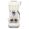 Smeg 50's Retro Style ECF02 Espresso Coffee Machine Cream, 15 Bar Pump, Steam Wand