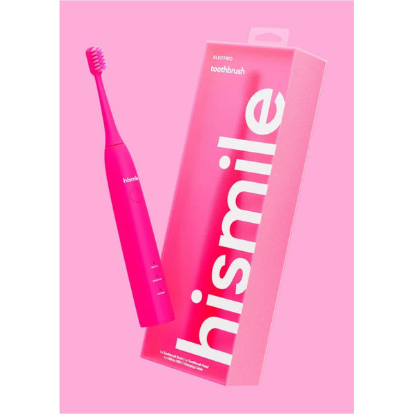 Hismile Electric Toothbrush Soft-Tapered Bristles Bright Pink USB-C