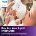 Philips Avent Natural Response Newborn Feeding Gift Set with Bottles, Soother and Bottle Brush