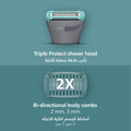 Philips Body Groomer 3000 Series BG3480/15 Wet & Dry Trimmer, 2 & 3 mm Combs, 80-Min Cordless