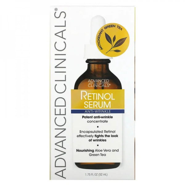 Advanced Clinicals Retinol Serum Lightweight Formula with Aloe Vera and Green Tea Extract 52 ml