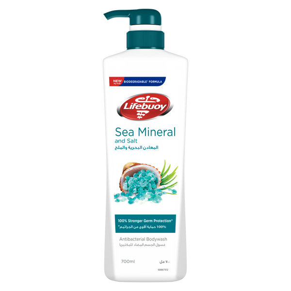 Lifebuoy Sea Mineral and Salt Antibacterial Body Wash, 700ml