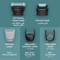 Philips Body Groomer 7000 Series BG7470/15 Wet & Dry Trimmer and Shaver, 2D Flexing Head, 120 Min Cordless