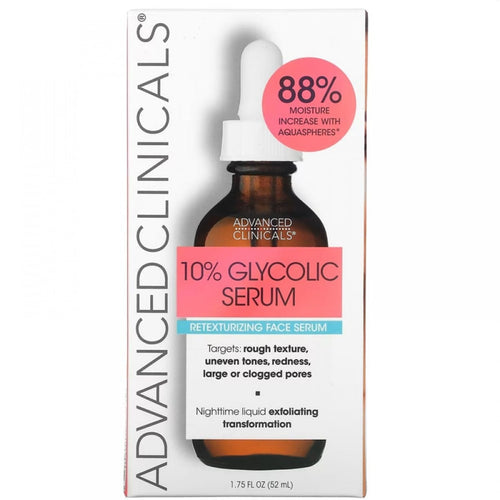 Advanced Clinicals Exfoliating Glycolic Acid Serum 10% AHA 52 ml