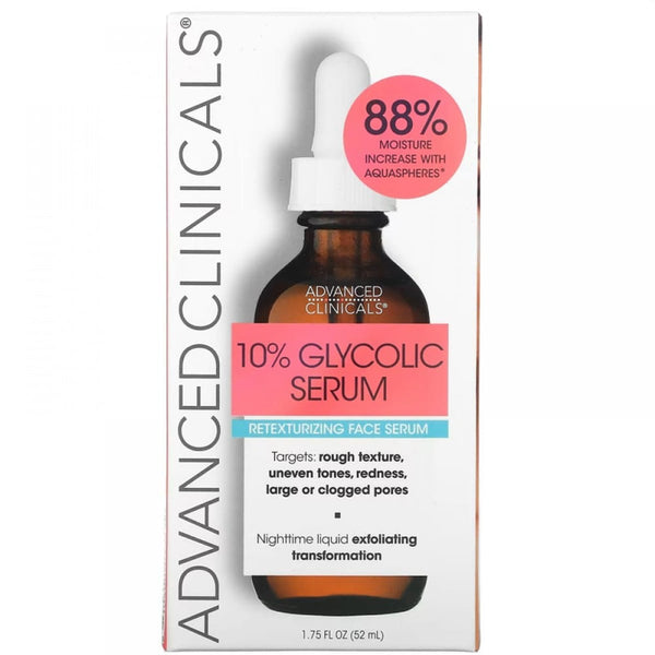 Advanced Clinicals Exfoliating Glycolic Acid Serum 10% AHA 52 ml