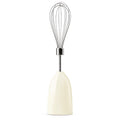 Smeg 50's Retro Style Hand Blender HBF03CRUK 700W Cream with Whisk, Chopper and Beaker