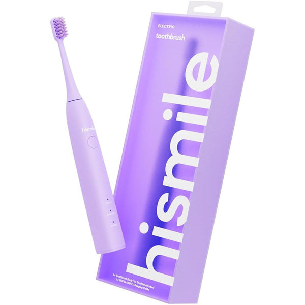 Hismile Electric Toothbrush Soft-Tapered Bristles 3 Cleaning Modes Lavender