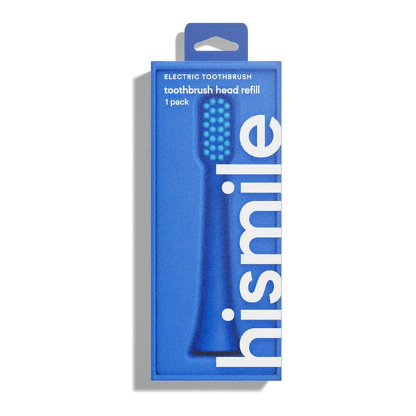 Hismile Toothbrush Replacement Heads Soft-Tapered Bristles Bright Blue 1 Piece