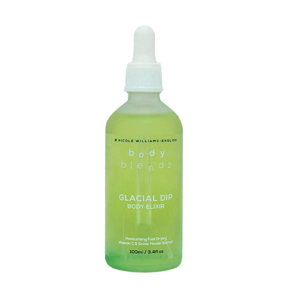 Body Blendz Glacial Dip Body Elixir Moisturizing Formula Vitamin C Snow Flower Extract 100 ml