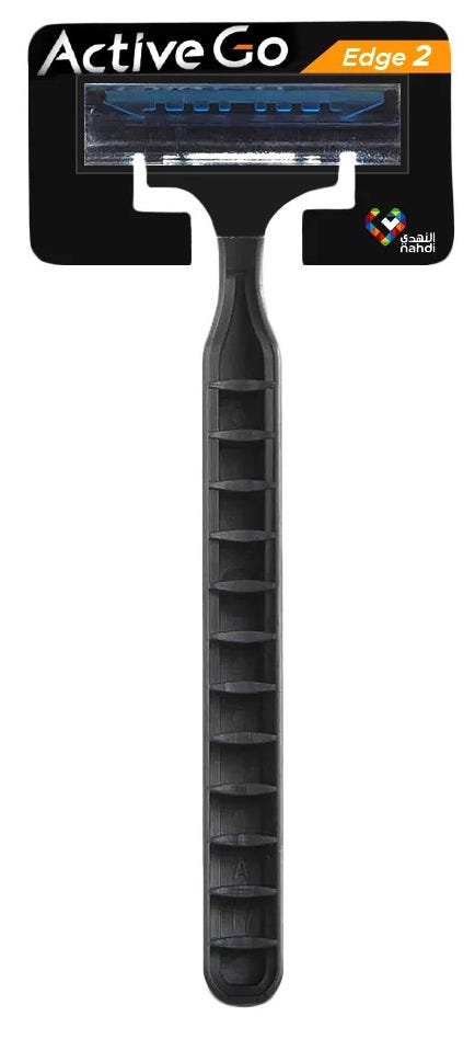 Active Go Rubber Grip 2-Blade Razor, 1 Pc