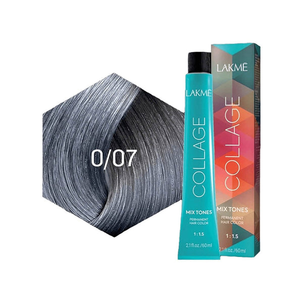 Lakme Collage Clear Hair Dye Low-Ammonia Formula Silver Mix Tone 0/07