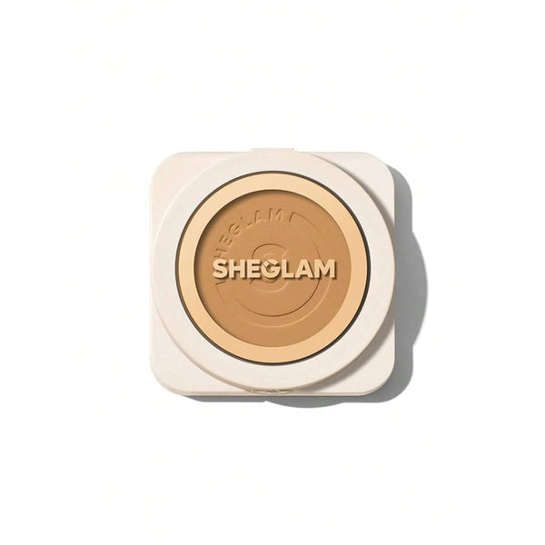 SheGlam Powder Foundation Pressed Matte Silica Almond