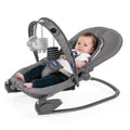 Chicco Hoopla' Baby Bouncer Moon Grey, Reclining Rocker with Toy Bar, Birth to 18 kg