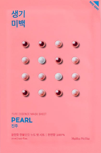 Holika Holika Pure Essence Mask Sheet Pearl Face Mask with Hyaluronic Acid, 20ml