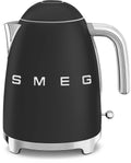 Smeg 50's Style Electric Kettle Soft-Opening Lid 3000W Black Matte 1.7L KLF03BLMUK