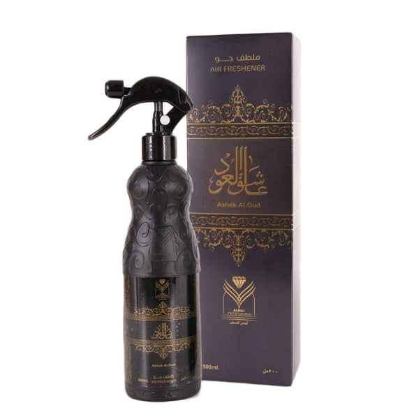 Almas Asheq Al Oud Air Freshener Spray Oud Sandalwood Saffron Musk 480 ml
