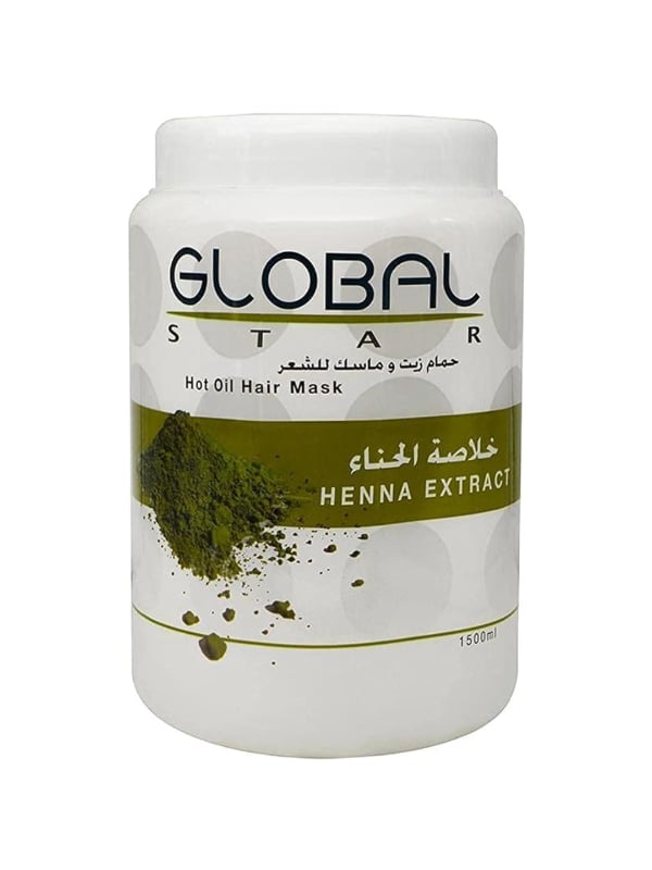 Global Star Henna Hair Mask & Oil Bath, Hot Oil Cream with Henna Extract
