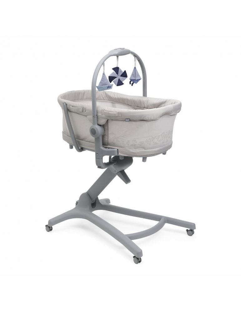 Chicco Baby Hug Pro 4-in-1 Convertible Crib Recliner Highchair and First Table Chair Beige Latte