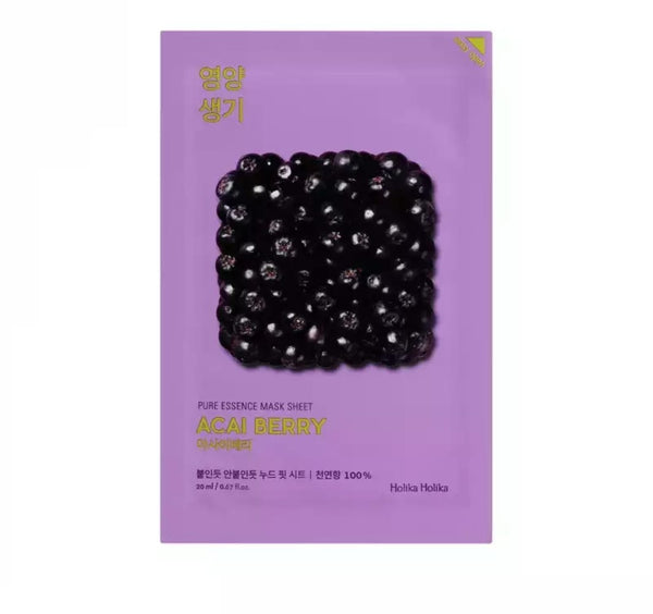 Holika Holika Pure Essence Acaiberry Sheet Face Mask 20ml
