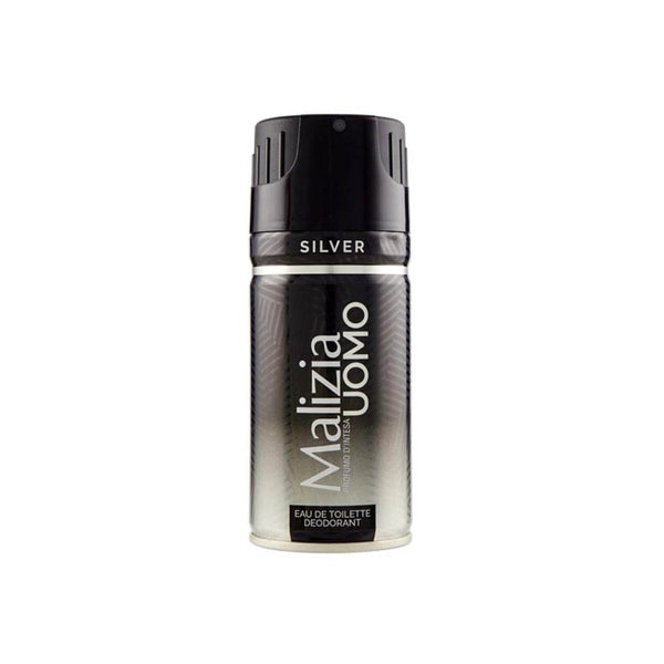 Malizia Silver Men's Deodorant Spray with Mineral Scent, 150 ml