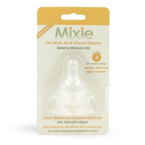 Mixie Stage2 Medium Flow Bottle Nipples