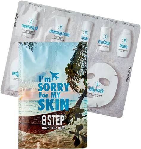 I'M SORRY FOR MY SKIN 8 Step Travel Jelly Mask Kit, 8-Piece Skincare Set