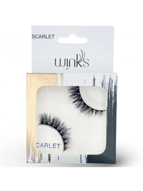 Winks Scarlet Model 03 Synthetic Mink False Eyelashes Lightweight Reusable